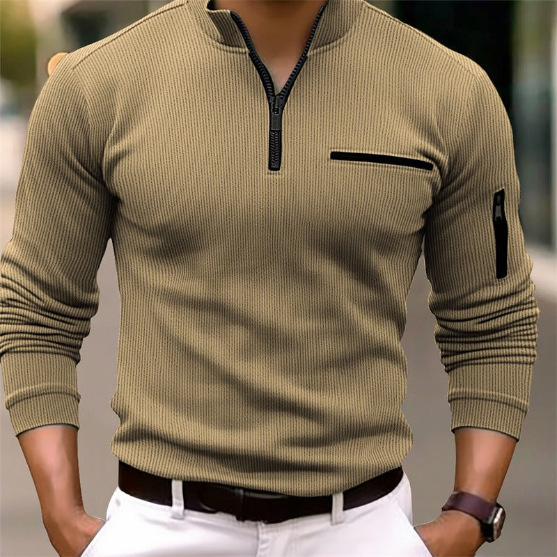 Ethan | Long Sleeve Shirt with Zip Closure