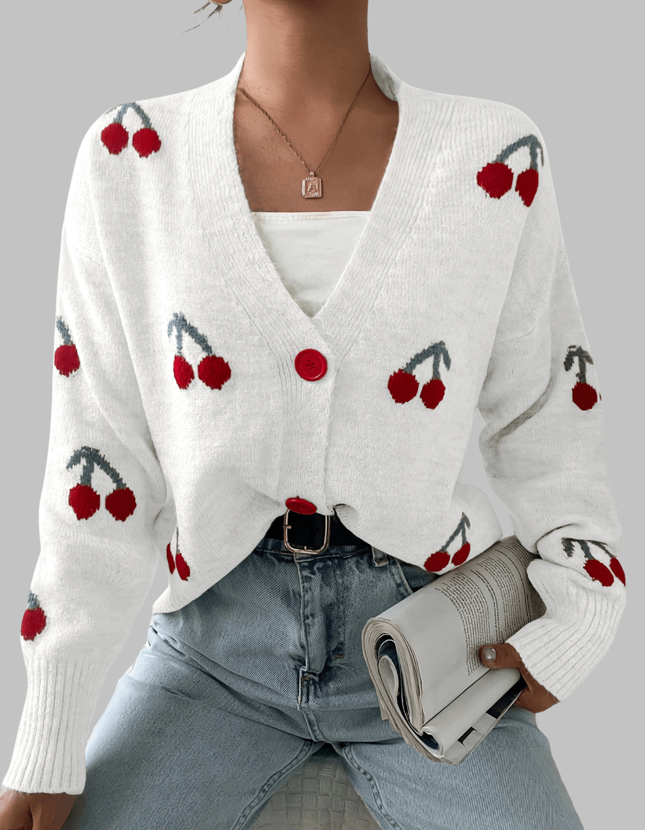 Yeva | Chic Button Front Long Sleeve Cardigan