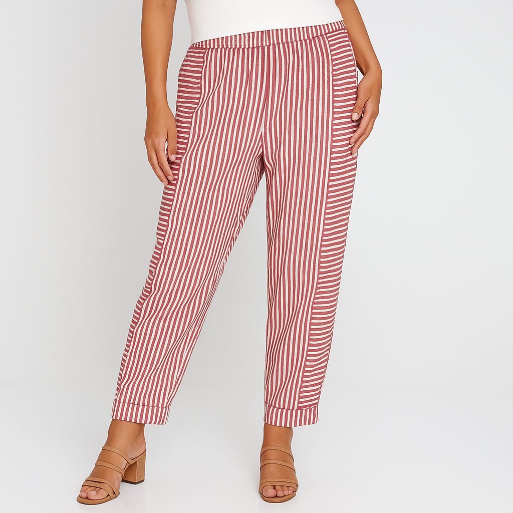Kesia | Striped Cotton Pants
