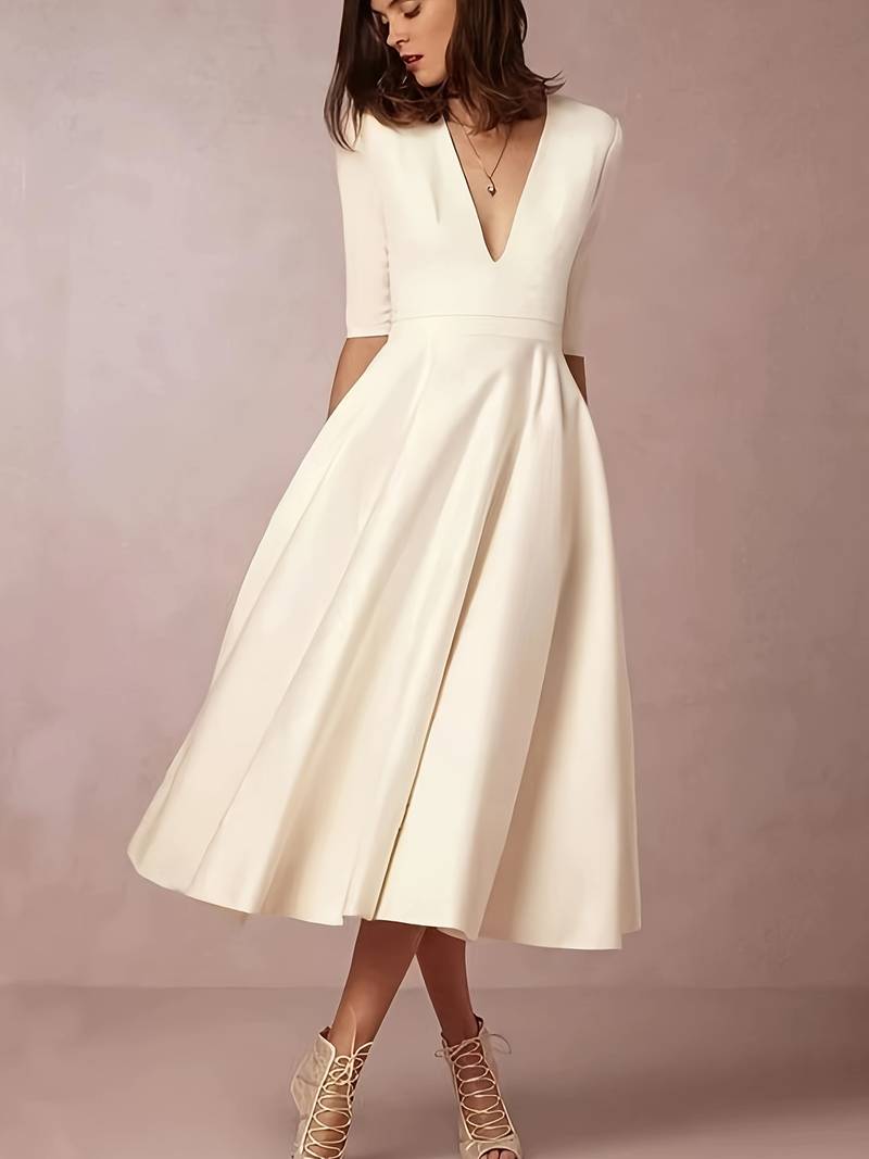 Iona | Elegant V-neck Dress