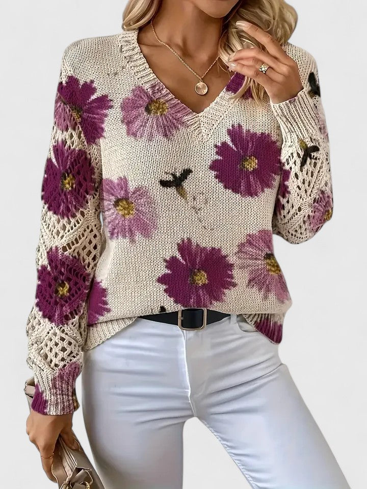 Kaiti | Elegant Floral Sweater