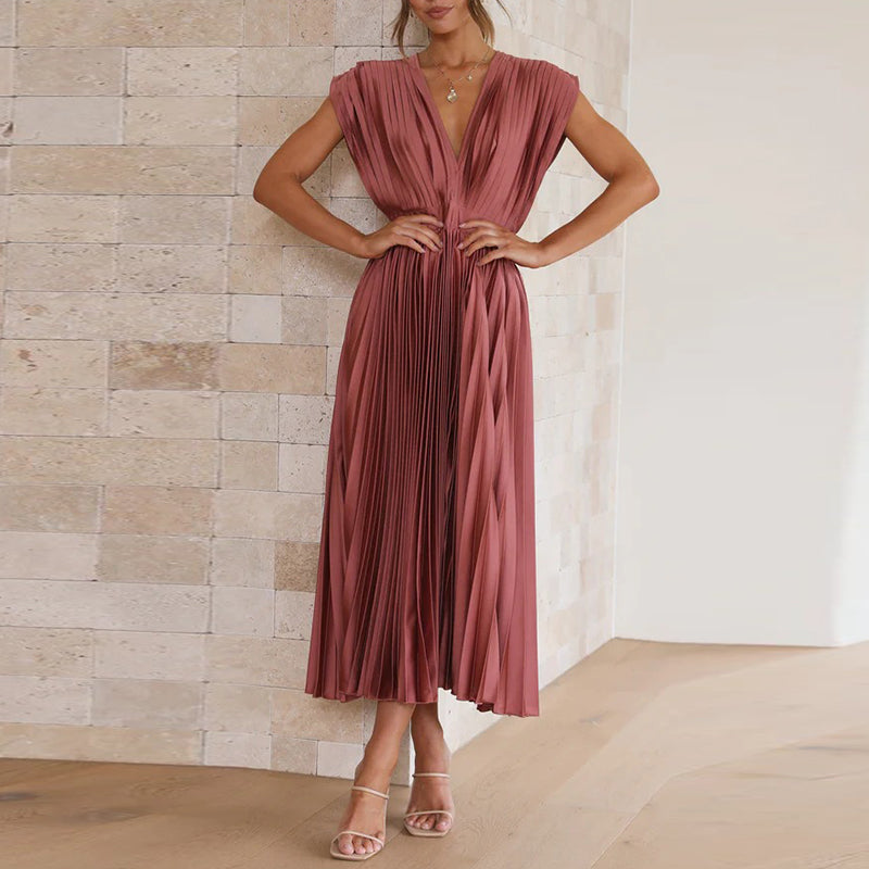 Quincey | Elegant Pleated Summer Dress
