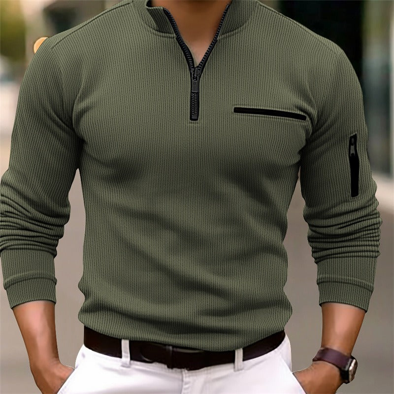 Ethan | Long Sleeve Shirt with Zip Closure