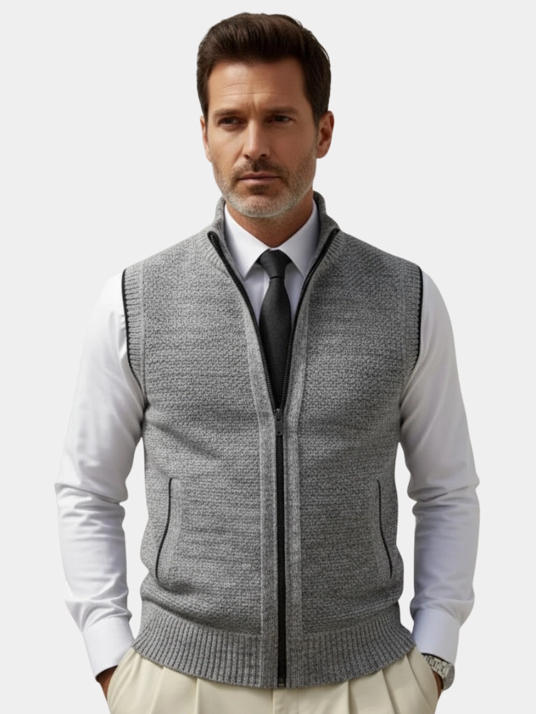 Edward | Elegant Gilet with Full Zip