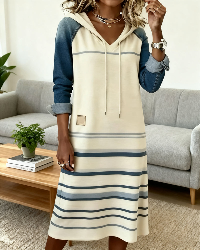 Ronda | Striped Hooded Dress
