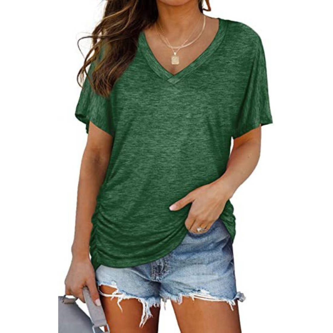 Carly | Classic V-Neck Loose Fit Shirt