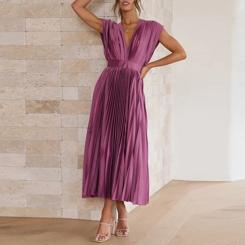 Quincey | Elegant Pleated Summer Dress