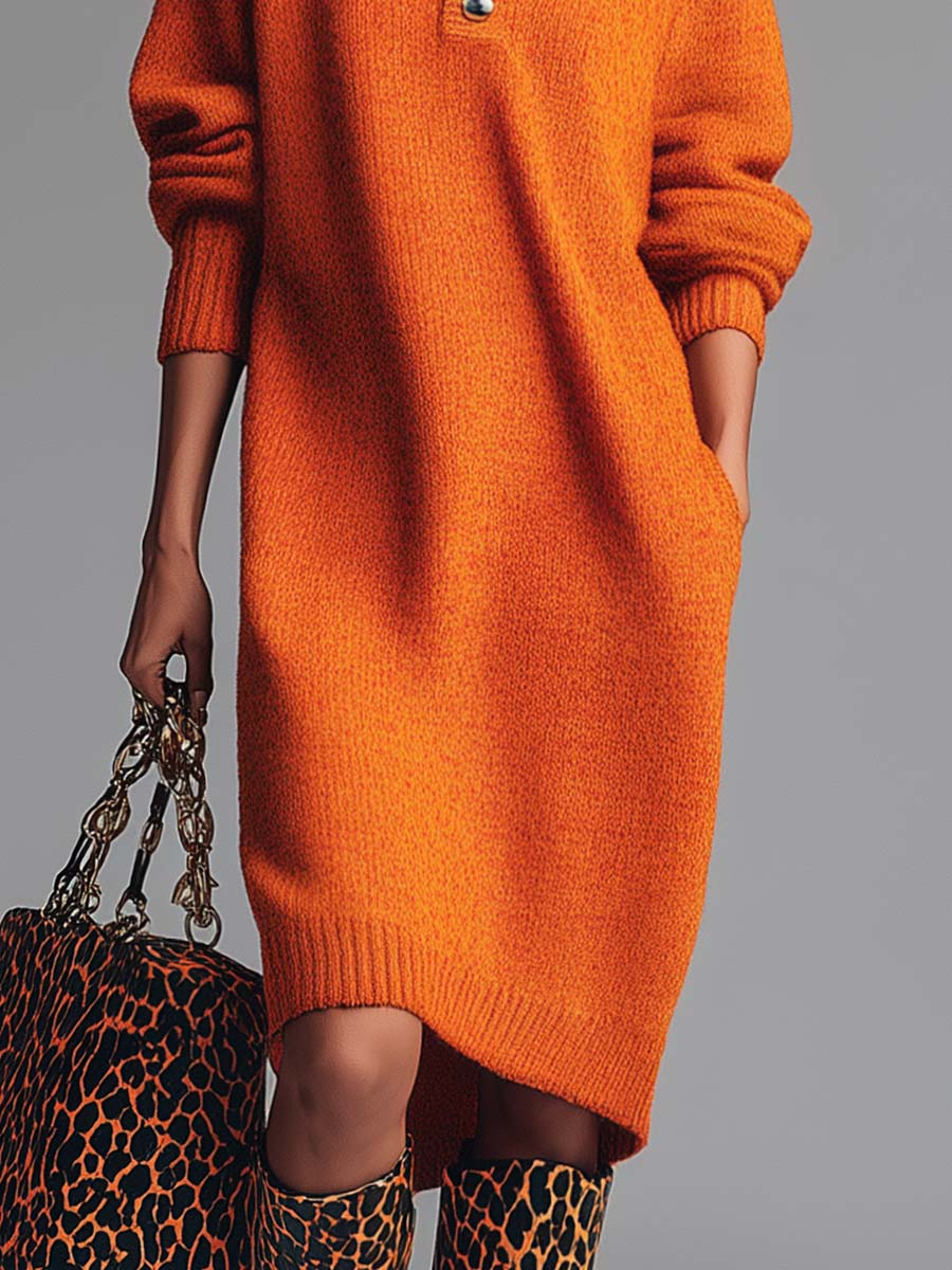Maribel | Soft Knitted Button Dress